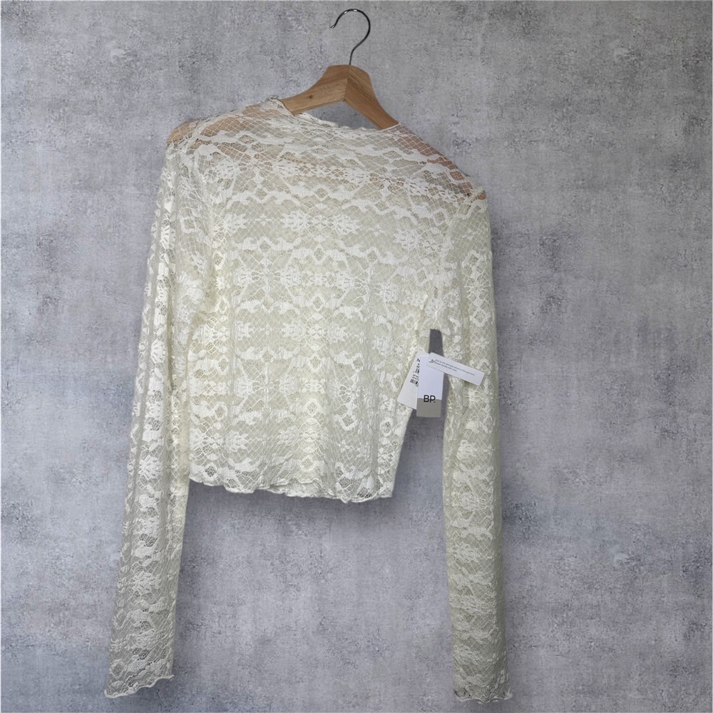 NWT NORDSTROM B.P. Cream Lace Layering Long Sleeve